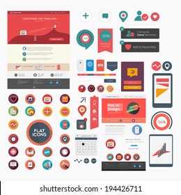 Flat web/app graphics