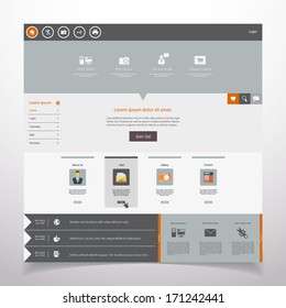 Flat Website Design Template