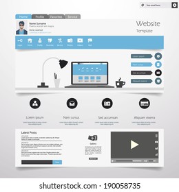 Flat Website template