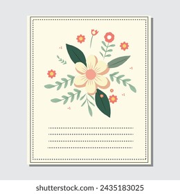 flat wedding closing book vector