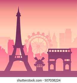 Flat well known silhouettes. Vector illustration easy to edit.