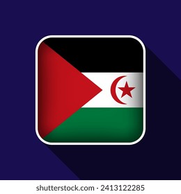 Flat Western Sahara Flag Background Vector Illustration