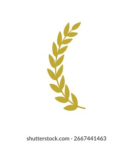 Flat wheat seed silhouette simple vector design