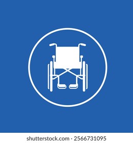 Flat wheelchair icon Vector illustration