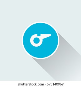 flat whistle icon