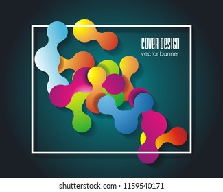 Flat white frame with splashe bubbles, can be used for brochures, banners, placards, posters, flyers.