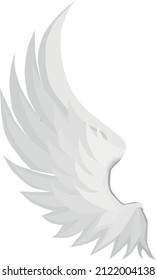 flat white and grey angel wings