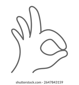 Flat white hand gesture showing OK sign