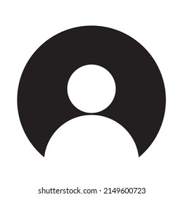 Flat white icon man for web design. Silhouette flat illustration. Vector illustration. stock image.