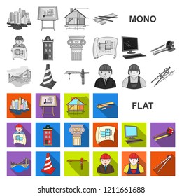 flat and white magic flat icons in set collection for design. Attributes and sorceress accessories vector symbol stock web illustration.
