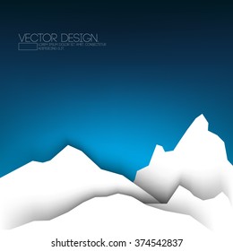 Flat White Mountain, Paper Concept, Night Sky