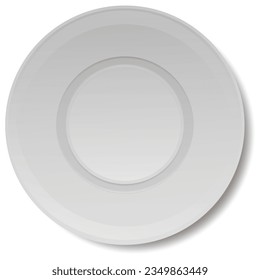 flat white plate food saucer