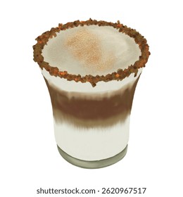 liso branco Sal Caramelo Creme Latte Cafe Beverage Dessert