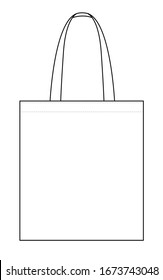 Vector De Bolsa De Tote Blanco Plano Para Plantilla.