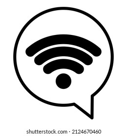 Flat wi fi for mobile device design. Silhouette illustration. Radio station signal. Vector illustration. stock image. 