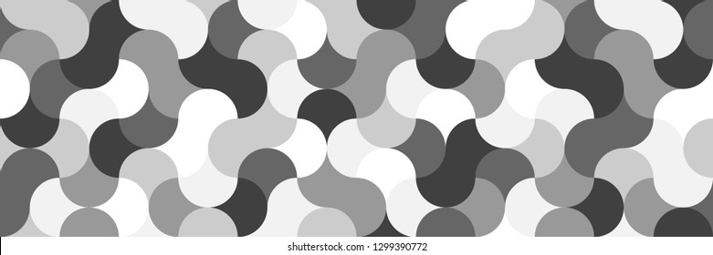 Flat, widescreen geometric background in gray for interior, design, advertising, screen saver, wallpaper, walls. Seamless pattern option.