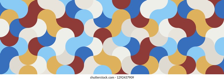 Flat, widescreen geometric background in tones of chili oil for interior, design, advertising, screen saver, wallpaper, walls. Seamless pattern option.