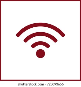 Flat wi-fi icon