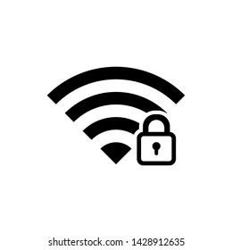 Flat wifi icon isolated on white background. Data transfer concept symbol vector