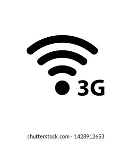 Flat wifi icon isolated on white background. Data transfer concept symbol vector