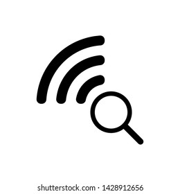 Flat wifi icon isolated on white background. Data transfer concept symbol vector