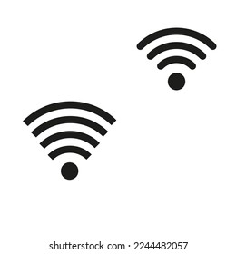 Iconos WIFI planos. concepto de red de Internet. Tecnología de nube. Ilustración vectorial.