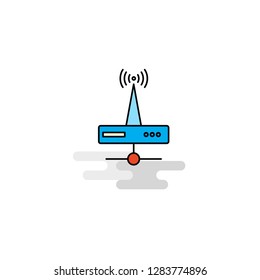 Flat Wifi router  Icon. Vector