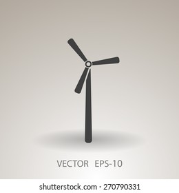 Flat a windmill icon