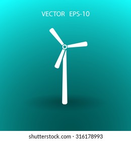 Flat a windmill icon
