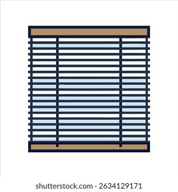 Flat window blinds icon modern illustration design concept isolated