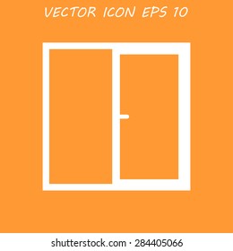 Flat  Window icon, vector illustration  illustrator Eps 