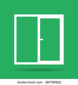 Flat  Window icon, vector illustration  illustrator Eps 