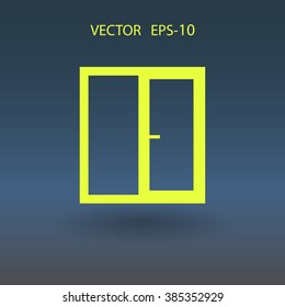 Flat  Window icon, vector illustration