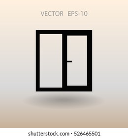 Flat Window icon, vector illustration