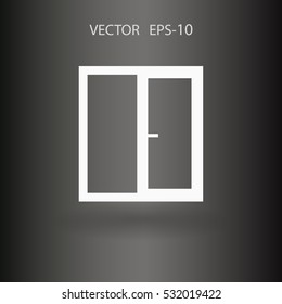 Flat Window icon, vector illustration