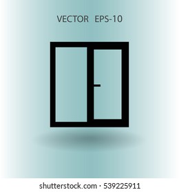 Flat Window icon, vector illustration