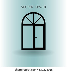 Flat Window icon, vector illustration
