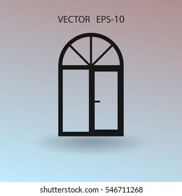 Flat Window icon, vector illustration