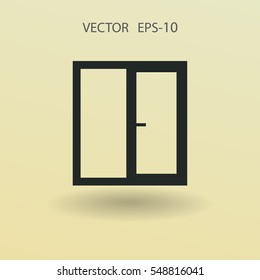 Flat Window icon, vector illustration