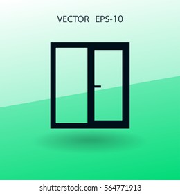Flat Window icon, vector illustration