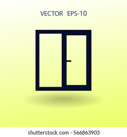 Flat Window icon, vector illustration