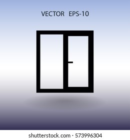 Flat Window icon, vector illustration