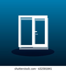 Flat Window icon, vector illustration