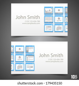Flat windows frame calling card