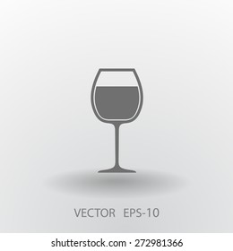 Flat a wine glass icon
