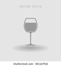 Flat a wine glass icon