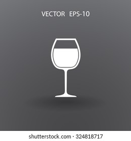 Flat a wine glass symbol