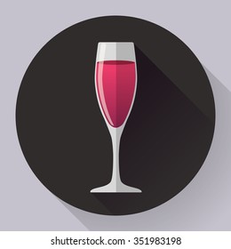 flat wine glass icon