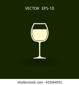 Flat a wine glass symbol