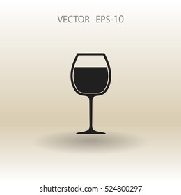 Flat a wine glass symbol